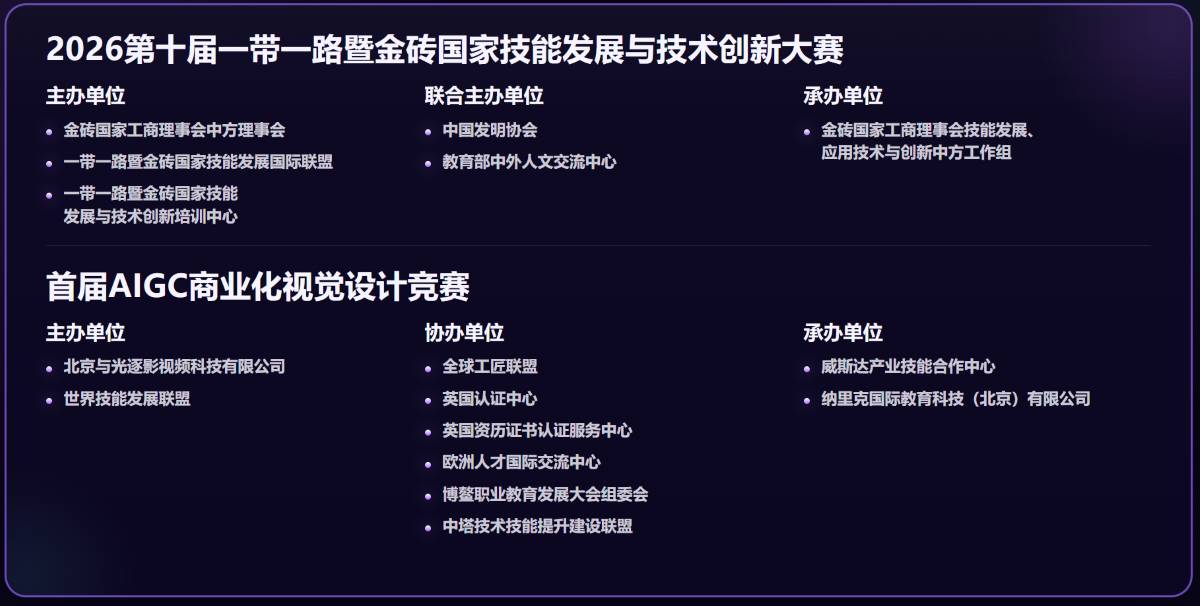 一带一路暨金砖大赛—“中文+职业技能”国际数字化应用竞赛组
